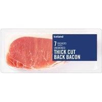 Iceland 7 Rashers (approx.) Unsmoked Thick Cut Back Bacon 300g