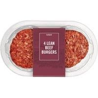 Iceland 4 Lean Beef Burgers 360g