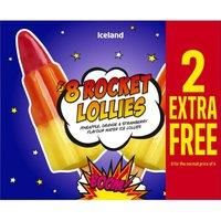 Iceland 8 Rocket Lollies 480g