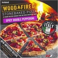 Iceland Spicy Double Pepperoni Woodfired Pizza 379g