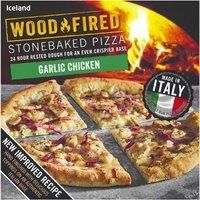 Iceland Luxury Garlic Chicken Stonebaked Pizza 338g