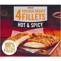Iceland 4 Hot and Spicy Chicken Breast Fillets 380g