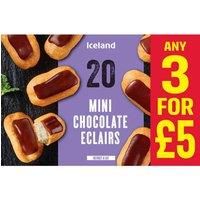 Iceland 20 Mini Chocolate Eclairs 230g