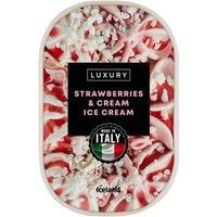 Iceland Strawberries and Cream Ice Cream 900ml