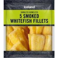 Iceland 6 Skinless Boneless Smoked Whitefish Fillets 575g