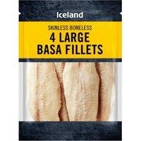 Iceland 4 Extra Large Basa Fillets 625g