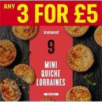 Iceland 9 Mini Quiche Lorraines 194g