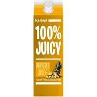 Iceland 100% Juicy Pineapple Juice Never from Concentrate 1 litre