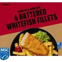 Iceland 6 Battered Whitefish Fillets 600g