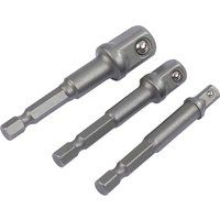 Draper 00005 1/4" Hex. x 1/4" and 3/8" Square Drive Adaptors
