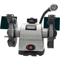 DRAPER 05097 200mm 550W 230V Heavy Duty Bench Grinder with Worklight