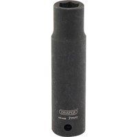 Draper 5185 1/4" Square Drive Expert Hi-Torq Metric Deep Impact Socket, 7 mm Size , Blue