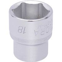 Draper 15235 Elora Hexagon Socket, 18mm Ø, 3/8" Square Drive