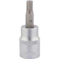 Draper 16283 3/8' Square Drive Socket with Hexagonal Bit (5mm)