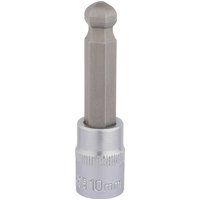 Draper 16293 3/8 Inch Square Drive Hexagonal Ball End Socket Bits, 10mm