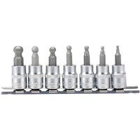 Draper Ball end Hex. Socket Bit Set, 3/8 Sq. Dr., 48mm (7 Piece) 16296