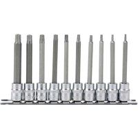 Draper 16333 TX-Star 3/8-Inch Square Drive Security 100 mm Socket Bit 10-Piece Set
