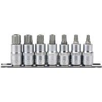 Draper 16334 1/2" Square Drive TX-Star Security 55MM Socket Bit 7 Piece Set