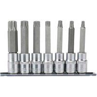 Draper 16338 1/2" Square Drive TX-Star Security 100MM Socket Bit 7 Piece Set