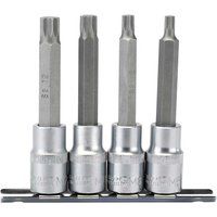1x 4 Piece Draper 1/2" Square Drive Spline Socket Bit Set - 16350