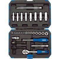 Draper 16355 1/4" Drive 47 Piece Metric Standard / Deep Socket Set 4-14mm