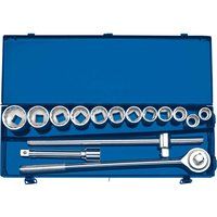 Draper 16440 3/4 Inch Square Drive Metric 15 Piece Socket Set in Metal Case , Blue