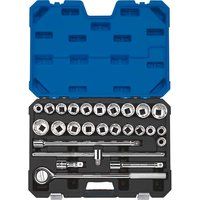 Draper 16484 3/4 Inch Square Drive Combined mm/AF 26 Pieces Socket Set