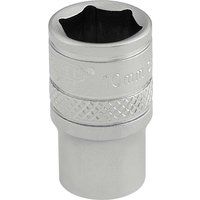Draper 16514 1/4" Square Drive Micro Satin Chrome Metric Socket, 10 mm Size