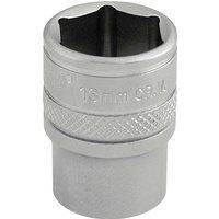 Draper 16516 1/4" Square Drive Micro Satin Chrome Metric Socket, 13 mm Size