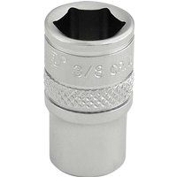 Draper 16524 1/4" Square Drive Micro Satin Chrome Imperial Socket, 3/8" Size