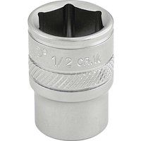 Draper 16526 1/4" Square Drive Micro Satin Chrome Imperial Socket, 1/2" Size