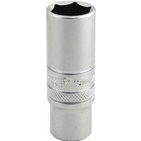 Draper 16530 1/4 Inch Square Drive 6 Point Metric Deep Socket, 13mm , Blue