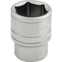 Draper 16543 3/8-Inch Square Drive 6 Point Metric Socket, 17mm Size