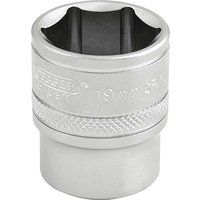 Draper 16545 3/8-Inch Square Drive 6 Point Metric Socket, 19mm Size