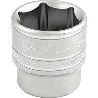 Draper 6 Point Metric Socket, 3/8" Sq. Dr., 22mm
