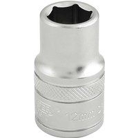 Draper 6 Point Metric Socket, 1/2" Sq. Dr., 12mm