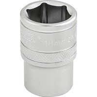 Draper 6 Point Metric Socket, 1/2" Sq. Dr., 18mm