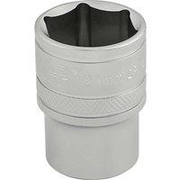 Draper 16612 1/2" Square Drive 6 Point Socket, 21mm Size
