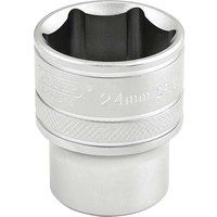 Draper 6 Point Metric Socket, 1/2" Sq. Dr., 24mm