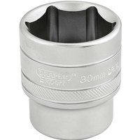 Draper Expert Quality Chrome 1/2" Square Drive 6 Point Metric Socket - 30mm