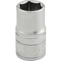 Draper 16627 1/2-Inch Square Drive Micro Satin Chrome Imperial Socket, 9/16-Inch Size