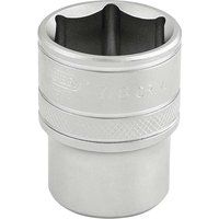 Draper 16632 1/2-Inch Square Drive Micro Satin Chrome Imperial Socket, 7/8-Inch Size, Blue