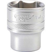 Draper 16633 1/2-Inch Square Drive Micro Satin Chrome Imperial Socket, 15/16-Inch Size