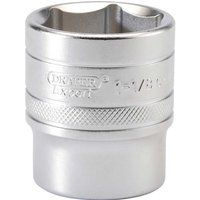 Draper 16636 1/2-Inch Square Drive Micro Satin Chrome Imperial Socket, 1.1/8-Inch Size