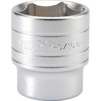 Draper 16638 1/2-Inch Square Drive Micro Satin Chrome Imperial Socket, 1.3/16-Inch Size