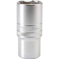 Draper 16657 1/2" Square Drive Hi-Torq 6 Point Deep Socket, 27mm Size, Blue