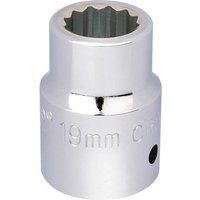 Draper 12 Point Socket, 3/4" Sq. Dr., 19mm