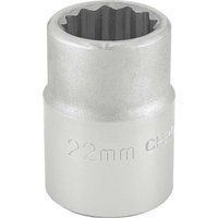 Draper 12 Point Socket, 3/4" Sq. Dr., 22mm