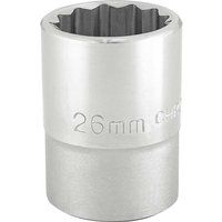 Draper 12 Point Socket, 3/4" Sq. Dr., 26mm