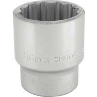 Draper Expert Quality Chrome 3/4" Square Drive 12 Point Socket - 36mm